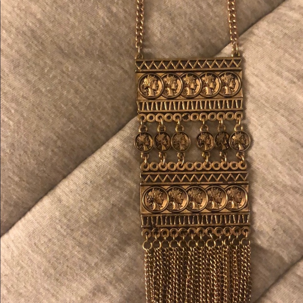 Gold Coin & Chain Costume Jewelry - Necklace